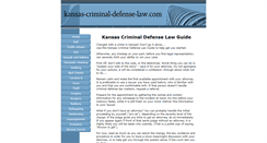 Desktop Screenshot of kansas-criminal-defense-law.com
